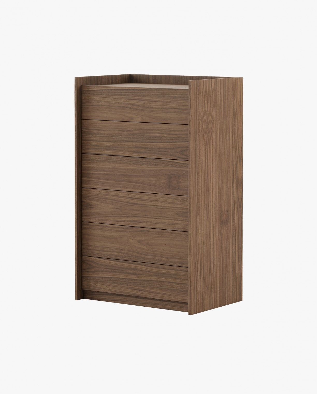 Laskasas ENDY Tallboy Chest of Drawers Walnut Veneer Matte - Araco Interiors