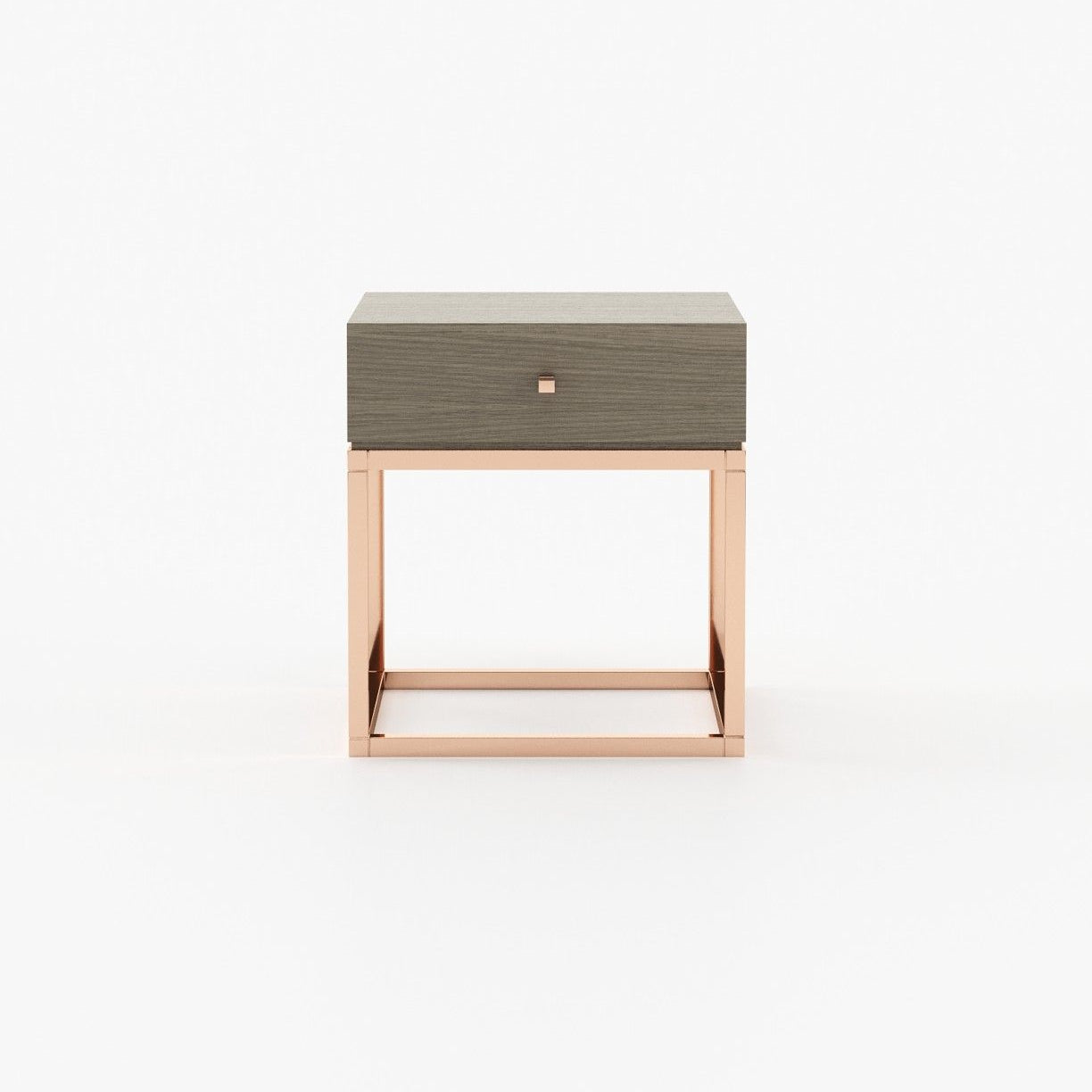 Laskasas ESTER Bedside Cabinet & Table Aged Oak Veneer Matte - Araco Interiors