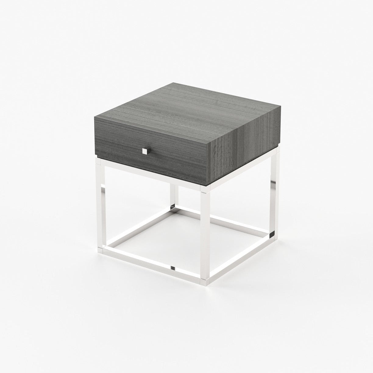 Laskasas ESTER Bedside Cabinet & Table Grey Eucalyptus Veneer Matte - Araco Interiors