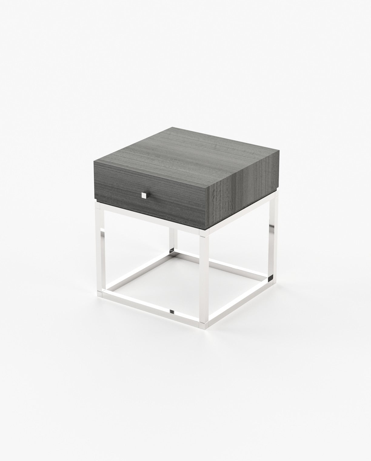Laskasas ESTER Bedside Cabinet & Table Grey Eucalyptus Veneer Matte - Araco Interiors