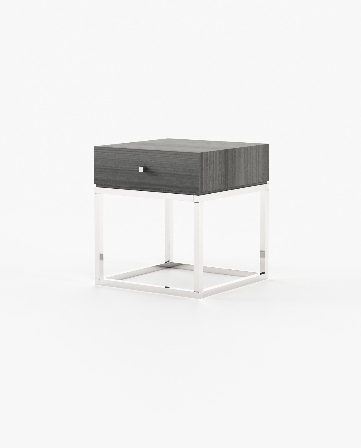 Laskasas ESTER Bedside Cabinet & Table Grey Eucalyptus Veneer Matte - Araco Interiors