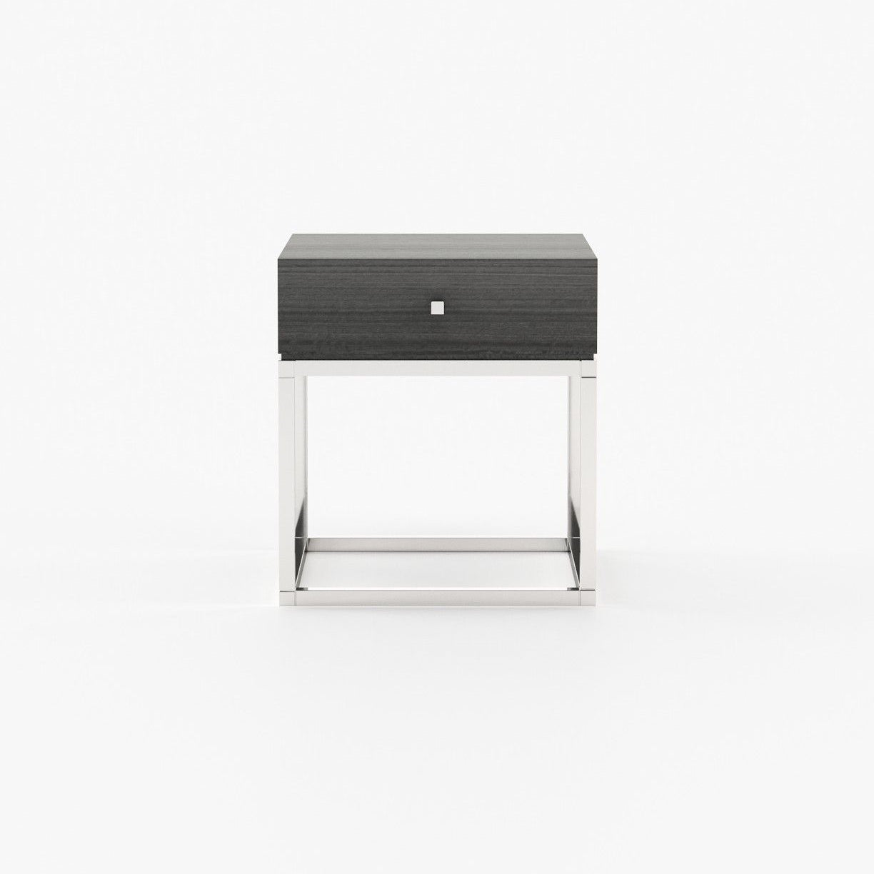 Laskasas ESTER Bedside Cabinet & Table Grey Eucalyptus Veneer Matte - Araco Interiors