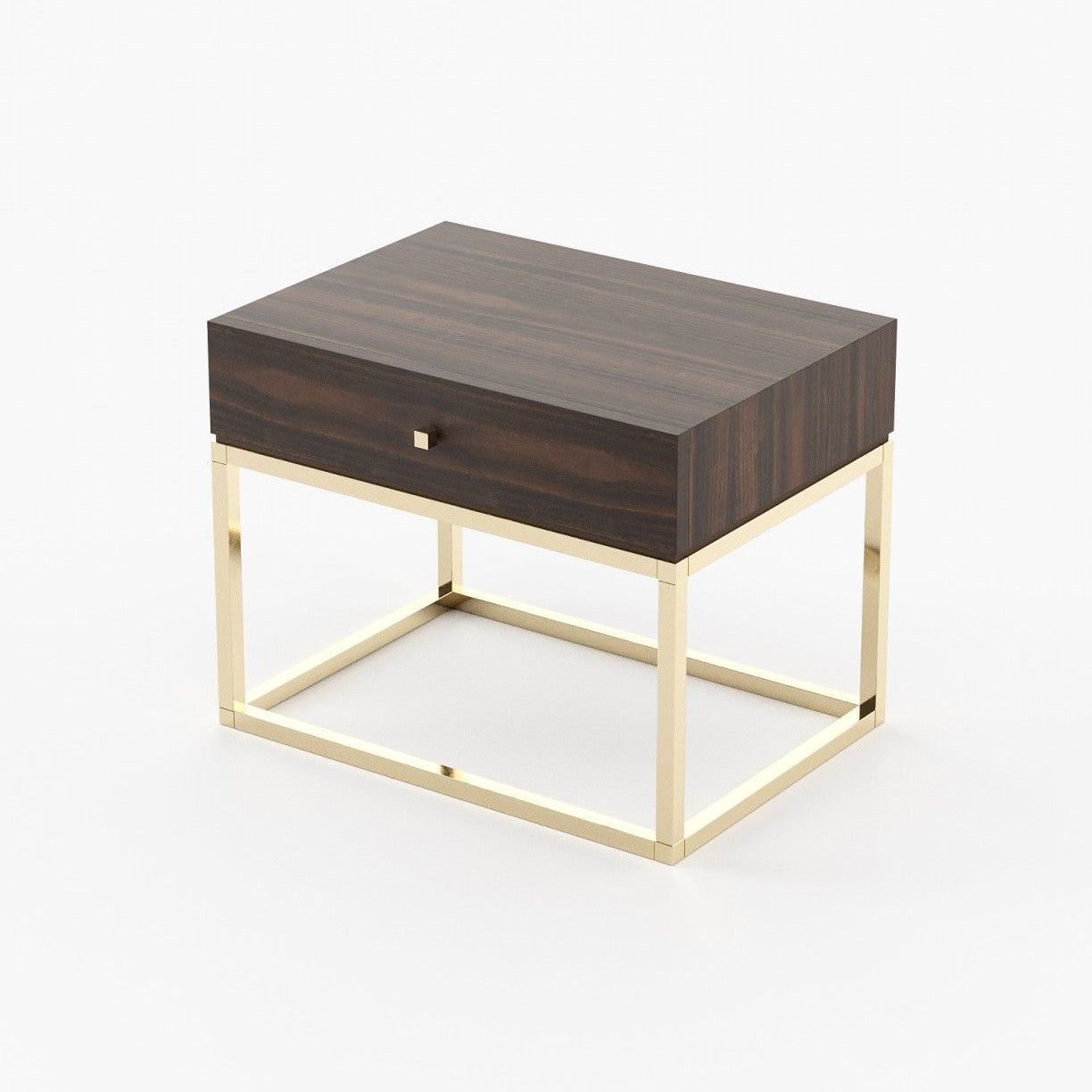 Laskasas ESTER Bedside Cabinet & Table Smoked Eucalyptus Veneer Matte - Araco Interiors