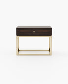 Laskasas ESTER Bedside Cabinet & Table Smoked Eucalyptus Veneer Matte - Araco Interiors