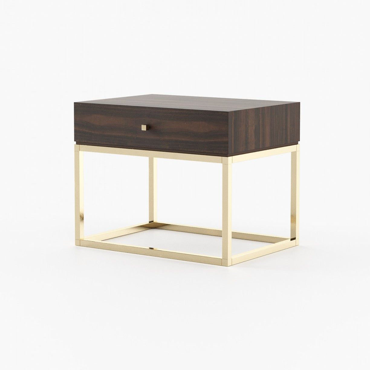 Laskasas ESTER Bedside Cabinet & Table Smoked Eucalyptus Veneer Matte - Araco Interiors