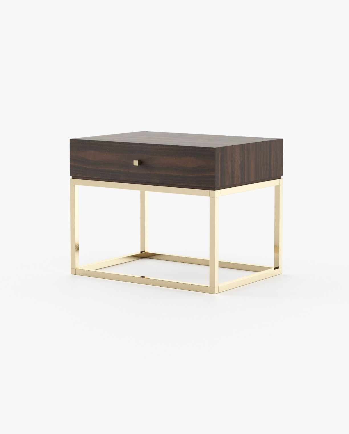 Laskasas ESTER Bedside Cabinet & Table Smoked Eucalyptus Veneer Matte - Araco Interiors