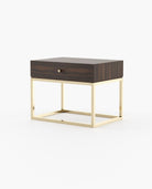 Laskasas ESTER Bedside Cabinet & Table Smoked Eucalyptus Veneer Matte - Araco Interiors