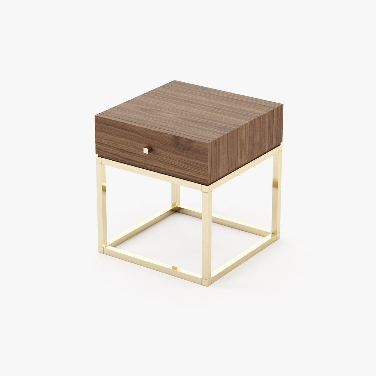 Laskasas ESTER Bedside Cabinet & Table Walnut Veneer Matte - Araco Interiors