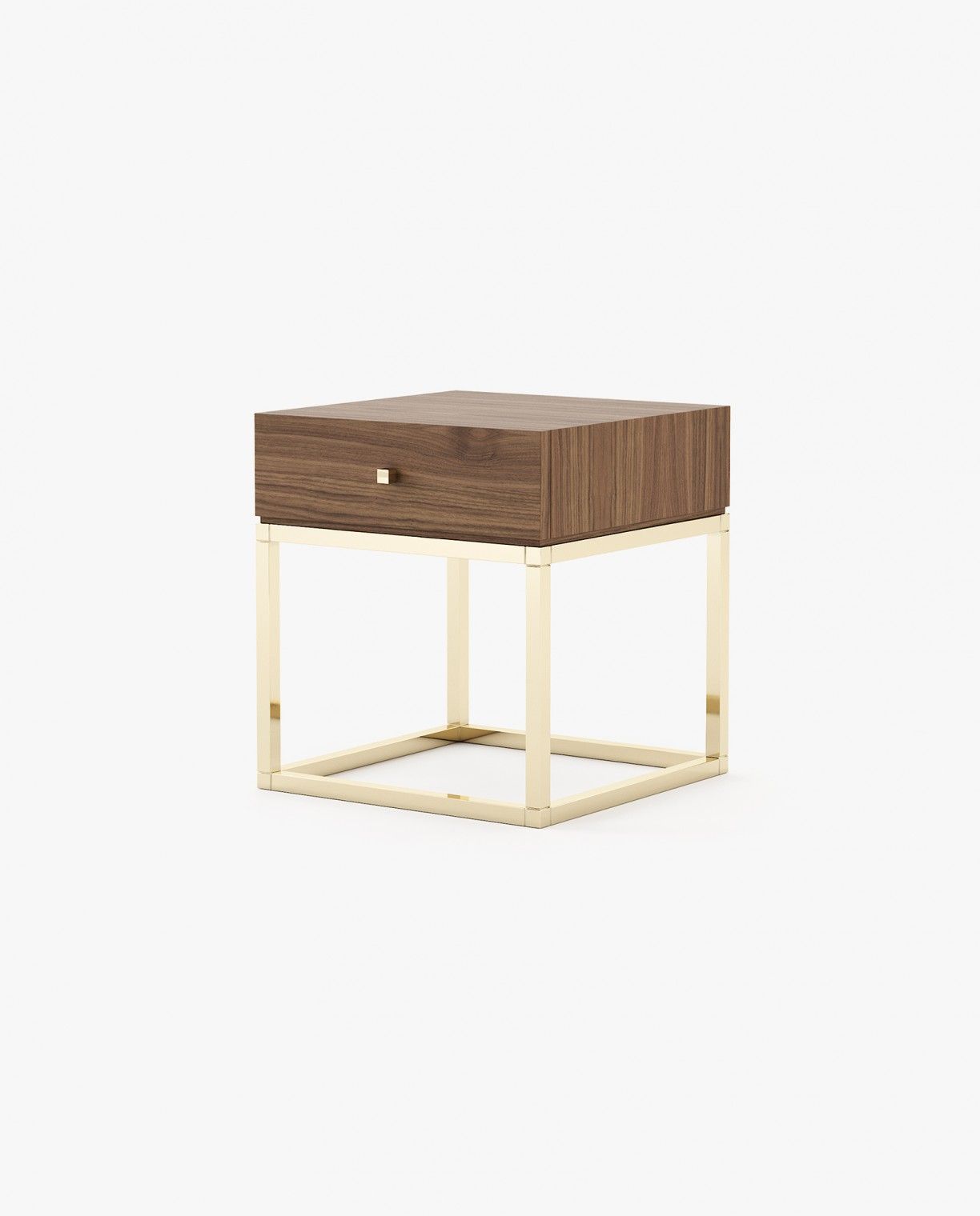 Laskasas ESTER Bedside Cabinet & Table Walnut Veneer Matte - Araco Interiors