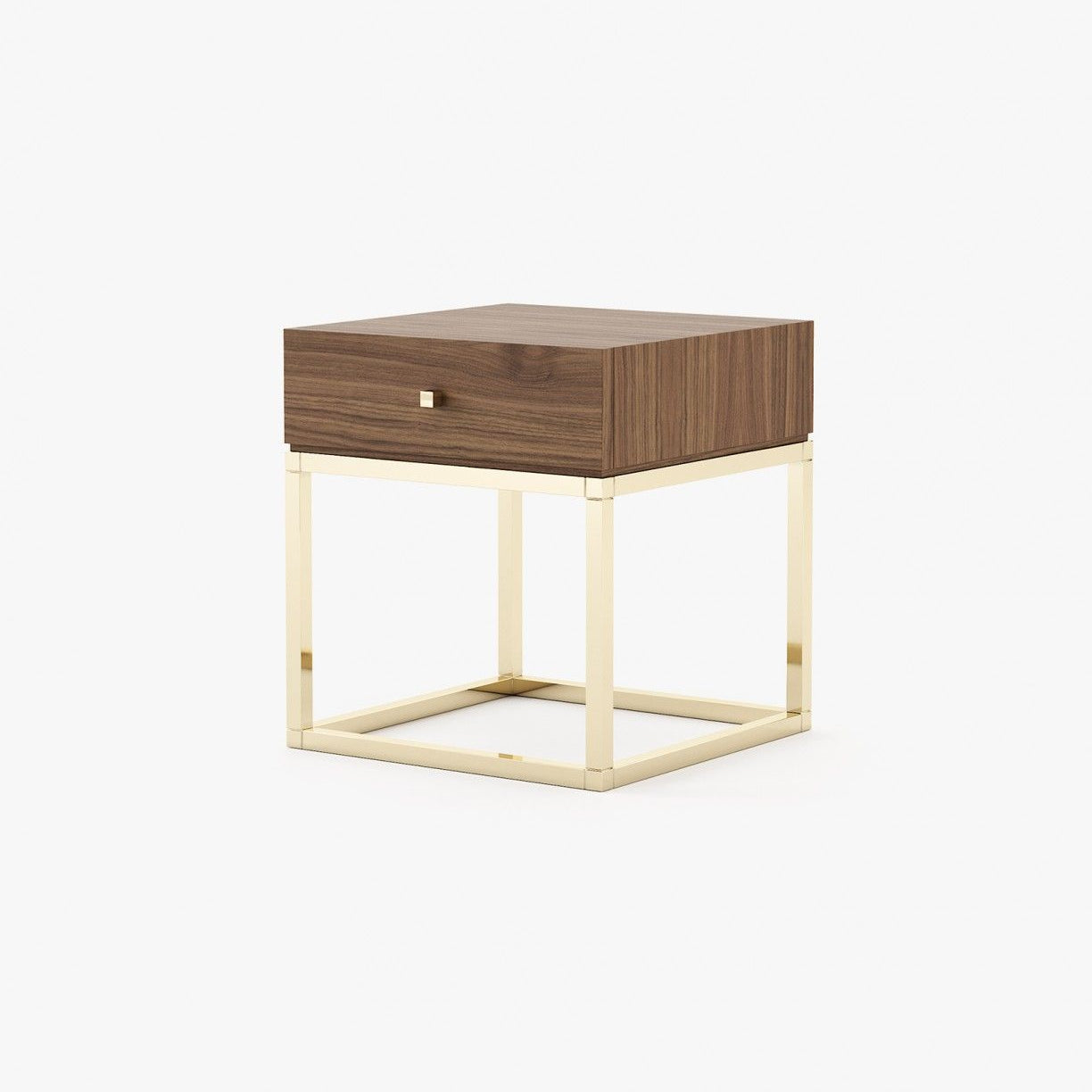 Laskasas ESTER Bedside Cabinet & Table Walnut Veneer Matte - Araco Interiors