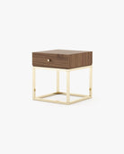 Laskasas ESTER Bedside Cabinet & Table Walnut Veneer Matte - Araco Interiors