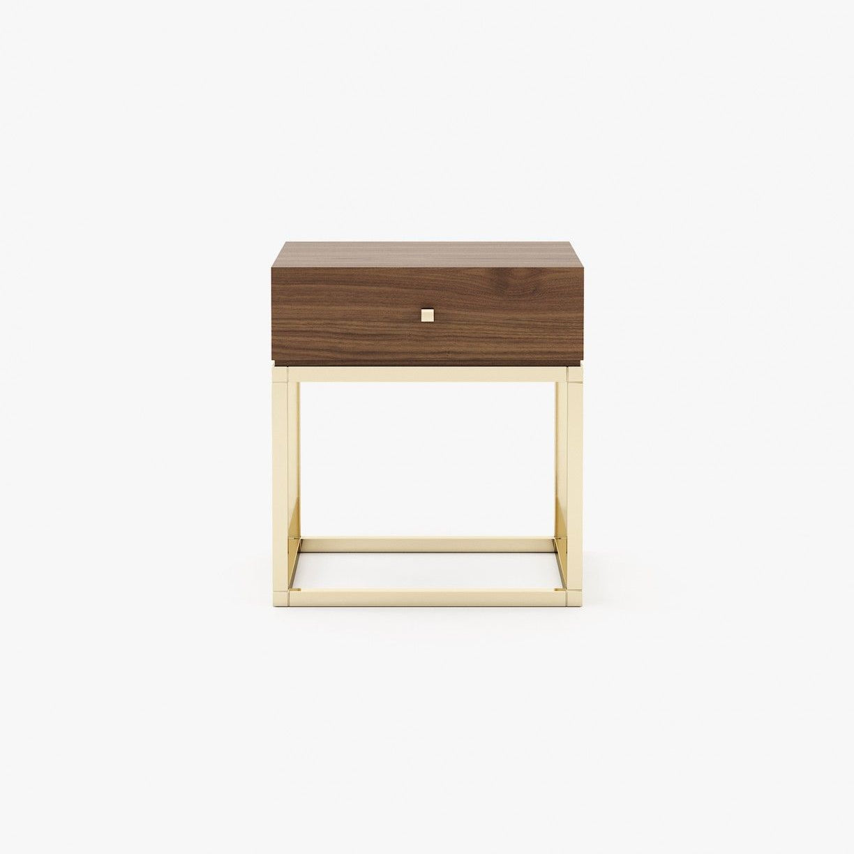Laskasas ESTER Bedside Cabinet & Table Walnut Veneer Matte - Araco Interiors