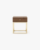 Laskasas ESTER Bedside Cabinet & Table Walnut Veneer Matte - Araco Interiors