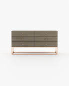 Laskasas ESTER Set of 6 Chest of Drawers Aged Oak Veneer Matte - Araco Interiors