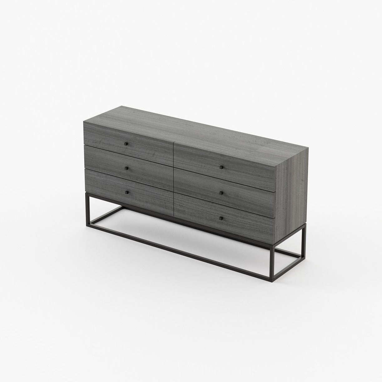 Laskasas ESTER Set of 6 Chest of Drawers Grey Eucalyptus Veneer Matte - Araco Interiors