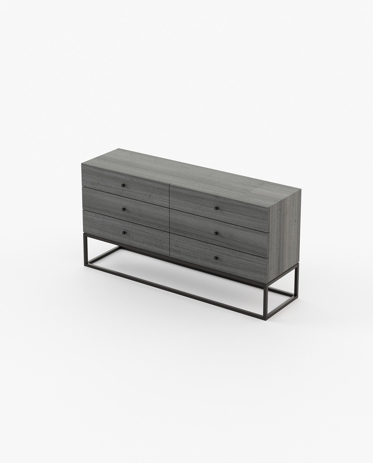 Laskasas ESTER Set of 6 Chest of Drawers Grey Eucalyptus Veneer Matte - Araco Interiors