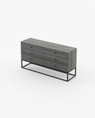 Laskasas ESTER Set of 6 Chest of Drawers Grey Eucalyptus Veneer Matte - Araco Interiors