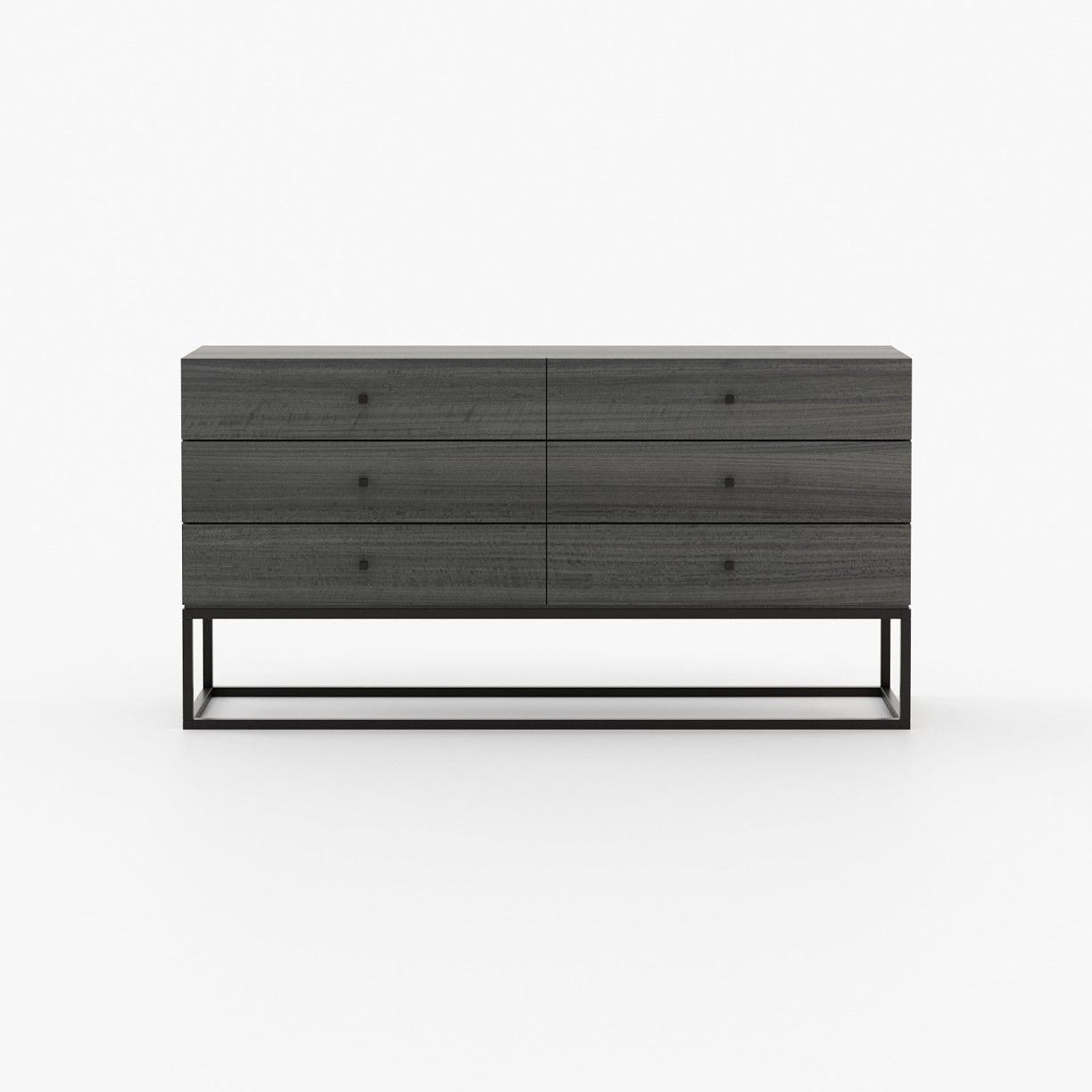 Laskasas ESTER Set of 6 Chest of Drawers Grey Eucalyptus Veneer Matte - Araco Interiors