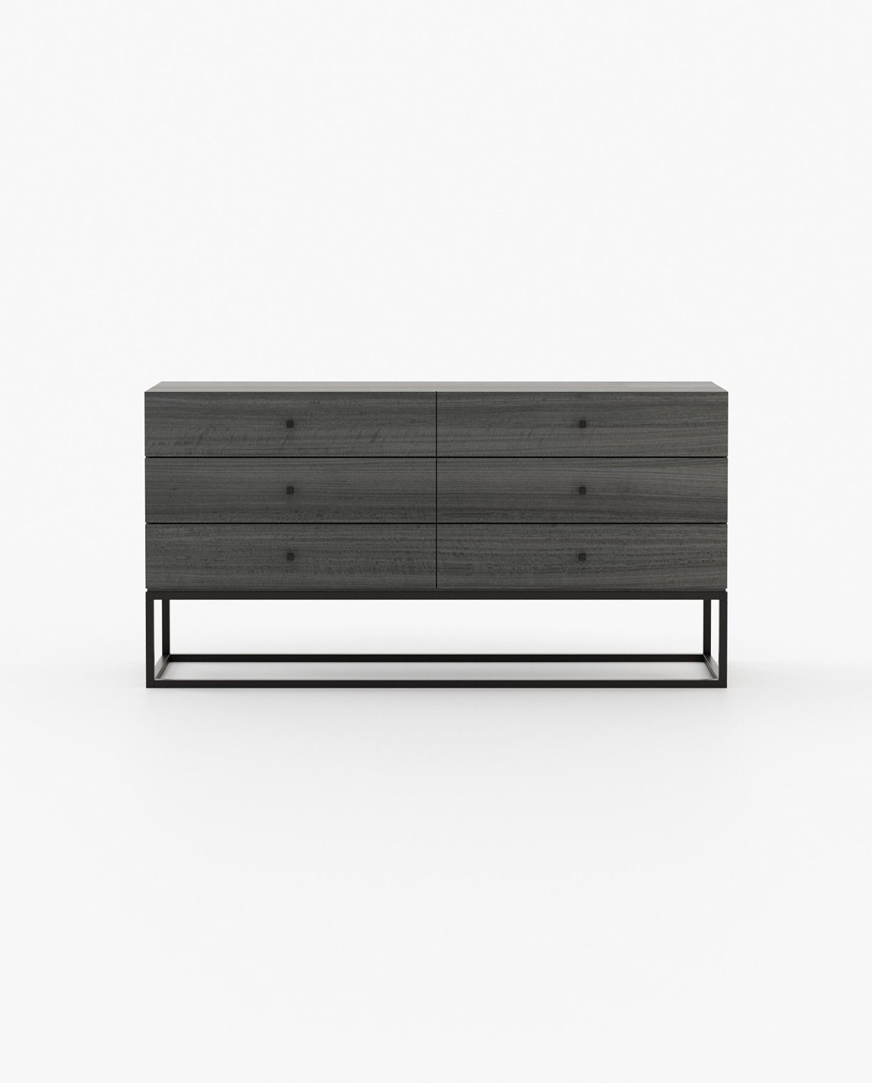 Laskasas ESTER Set of 6 Chest of Drawers Grey Eucalyptus Veneer Matte - Araco Interiors