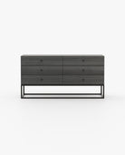 Laskasas ESTER Set of 6 Chest of Drawers Grey Eucalyptus Veneer Matte - Araco Interiors