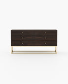 Laskasas ESTER Set of 6 Chest of Drawers Smoked Eucalyptus Veneer Matte - Araco Interiors