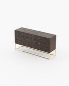 Laskasas ESTER Set of 6 Chest of Drawers Smoked Eucalyptus Veneer Matte - Araco Interiors