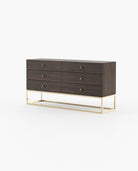 Laskasas ESTER Set of 6 Chest of Drawers Smoked Eucalyptus Veneer Matte - Araco Interiors