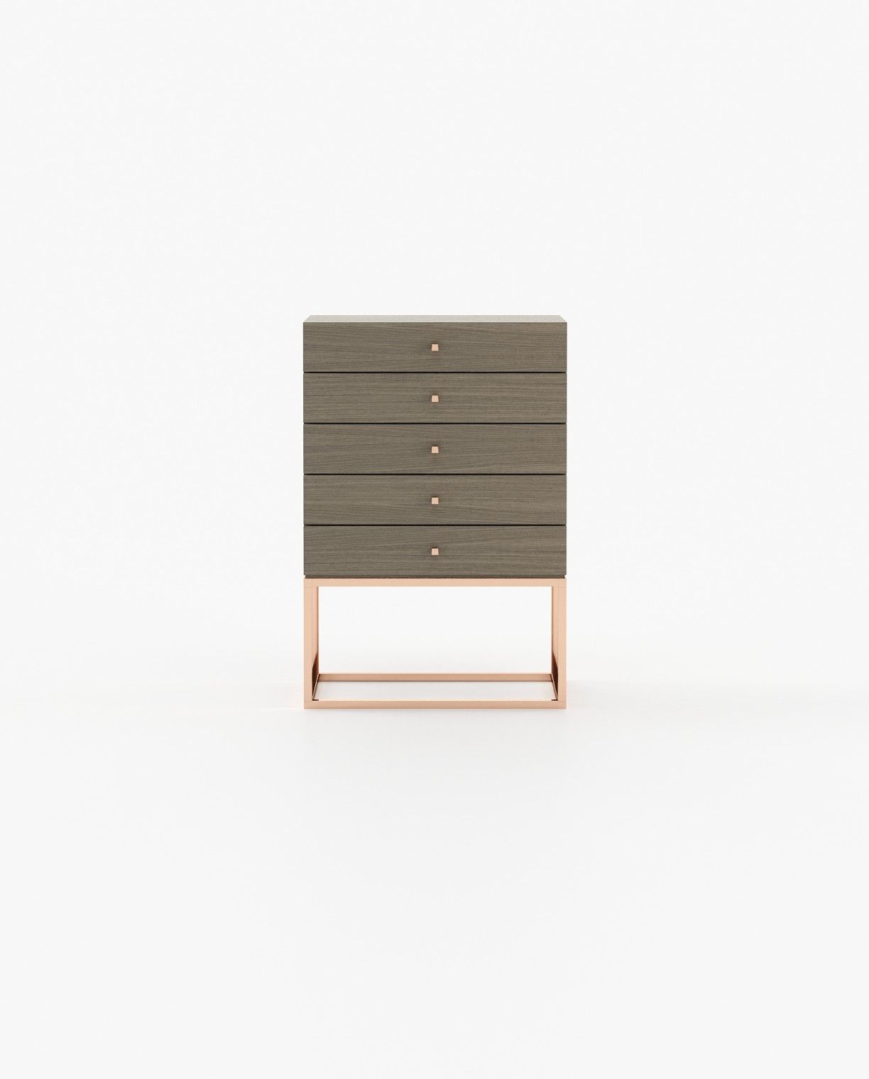 Laskasas ESTER Tallboy Chest of Drawers Aged Oak Veneer Matte - Araco Interiors