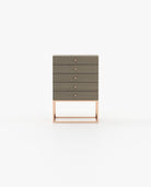 Laskasas ESTER Tallboy Chest of Drawers Aged Oak Veneer Matte - Araco Interiors