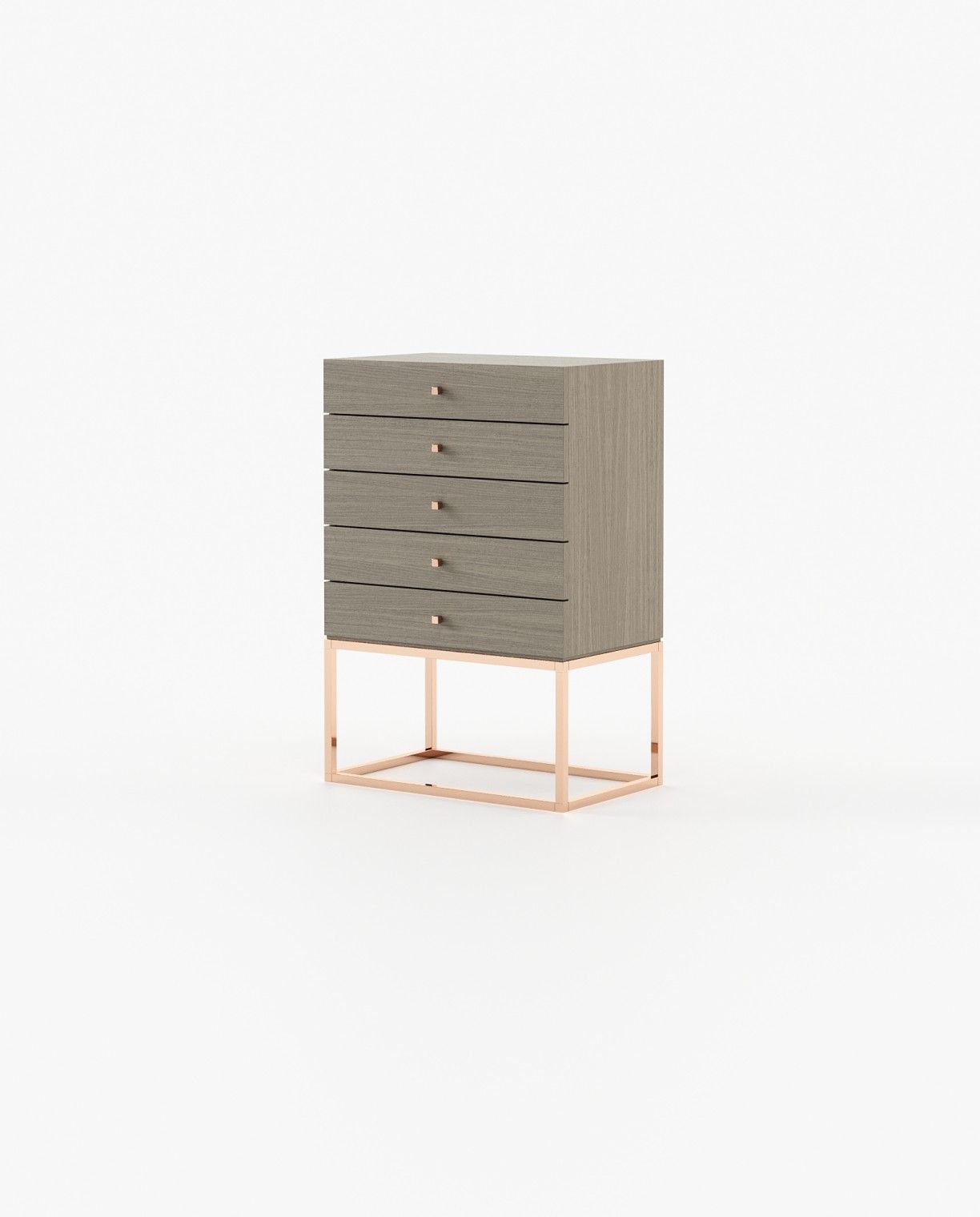Laskasas ESTER Tallboy Chest of Drawers Aged Oak Veneer Matte - Araco Interiors