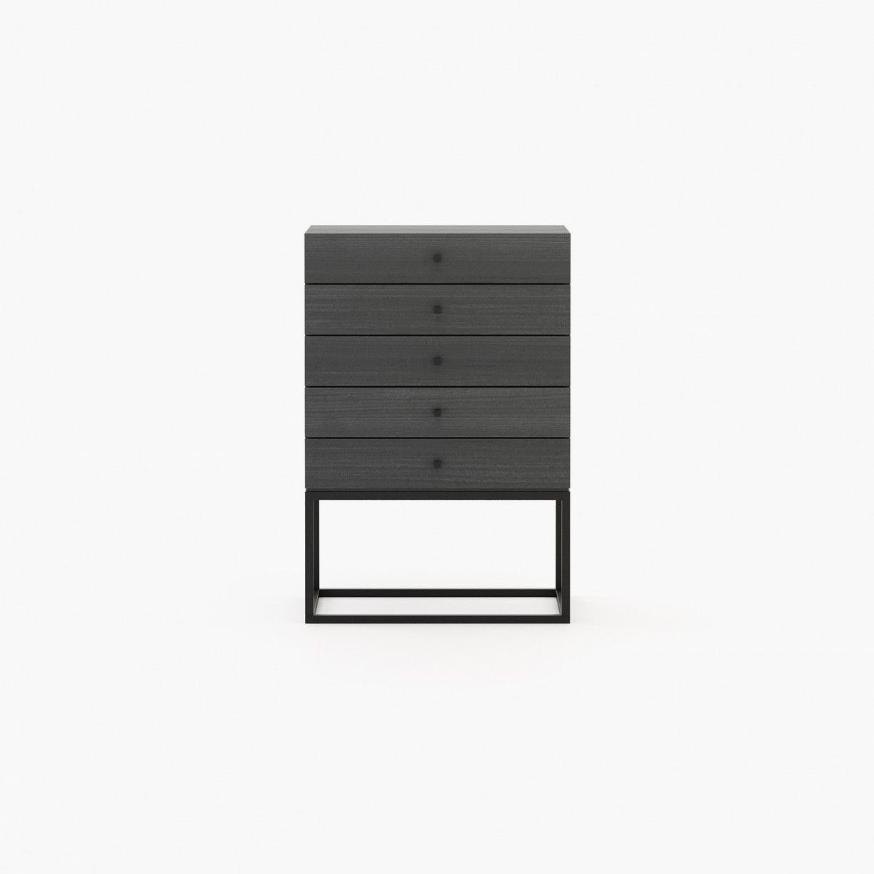 Laskasas ESTER Tallboy Chest of Drawers Grey Eucalyptus Veneer Matte - Araco Interiors