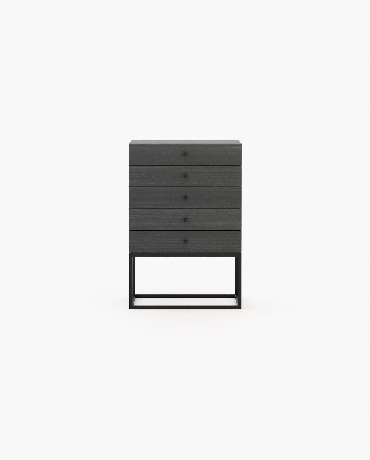 Laskasas ESTER Tallboy Chest of Drawers Grey Eucalyptus Veneer Matte - Araco Interiors