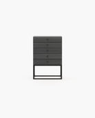 Laskasas ESTER Tallboy Chest of Drawers Grey Eucalyptus Veneer Matte - Araco Interiors