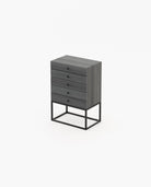Laskasas ESTER Tallboy Chest of Drawers Grey Eucalyptus Veneer Matte - Araco Interiors