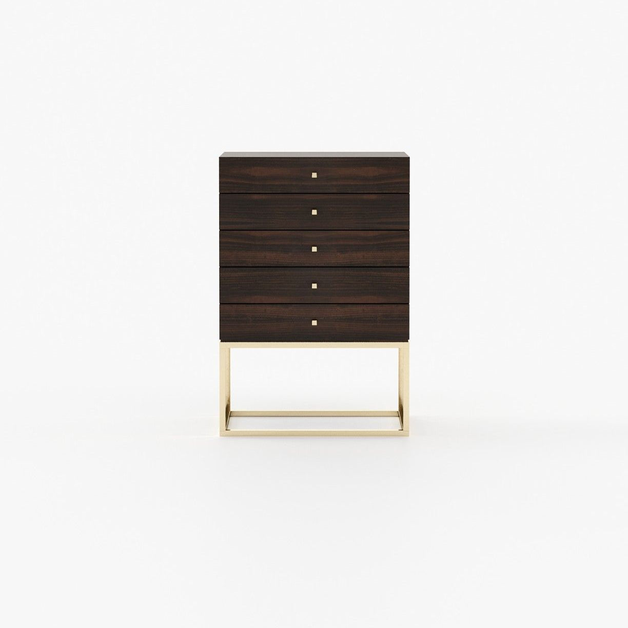 Laskasas ESTER Tallboy Chest of Drawers Smoked Eucalyptus Veneer Matte - Araco Interiors