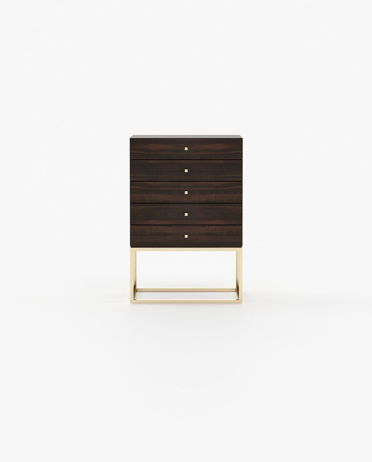 Laskasas ESTER Tallboy Chest of Drawers Smoked Eucalyptus Veneer Matte - Araco Interiors