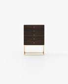Laskasas ESTER Tallboy Chest of Drawers Smoked Eucalyptus Veneer Matte - Araco Interiors