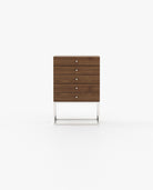 Laskasas ESTER Tallboy Chest of Drawers Walnut Veneer Matte - Araco Interiors