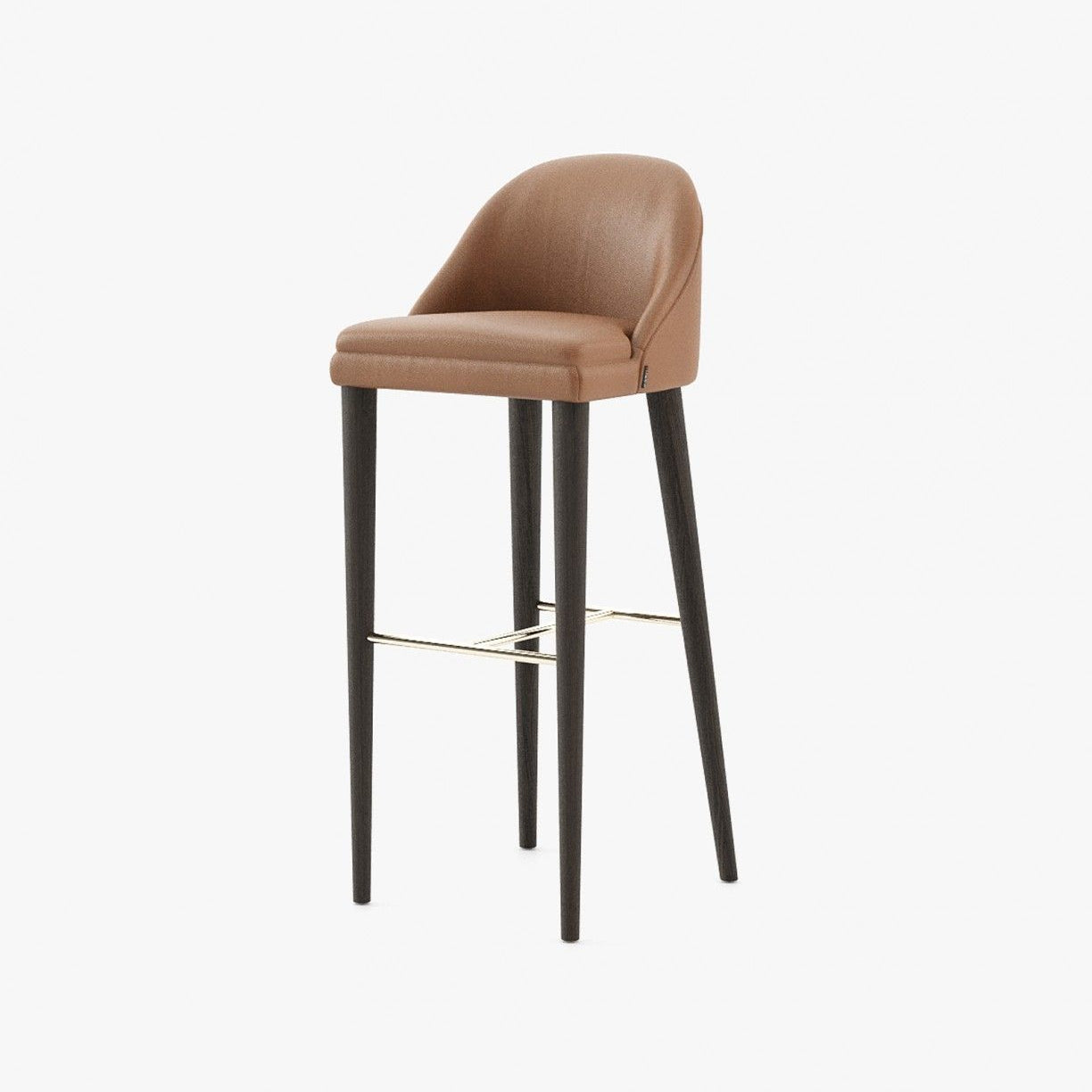 Laskasas ESTORIL Bar & Counter Stool Berlin Camel Leather - Araco Interiors