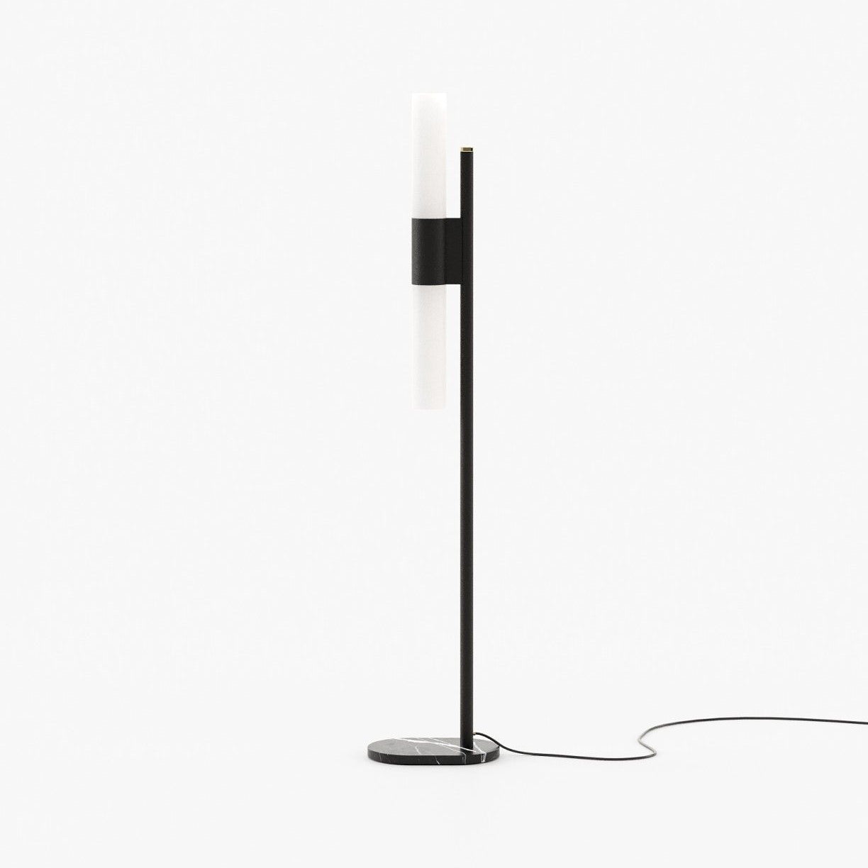 Laskasas EVANS Floor Lamp Nero Marquina Polished Marble - Araco Interiors