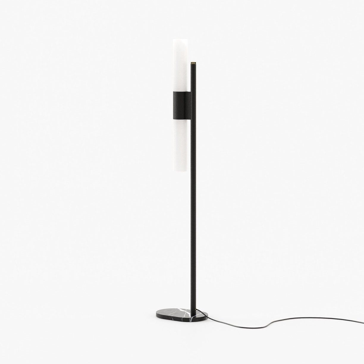 Laskasas EVANS Floor Lamp Nero Marquina Polished Marble - Araco Interiors