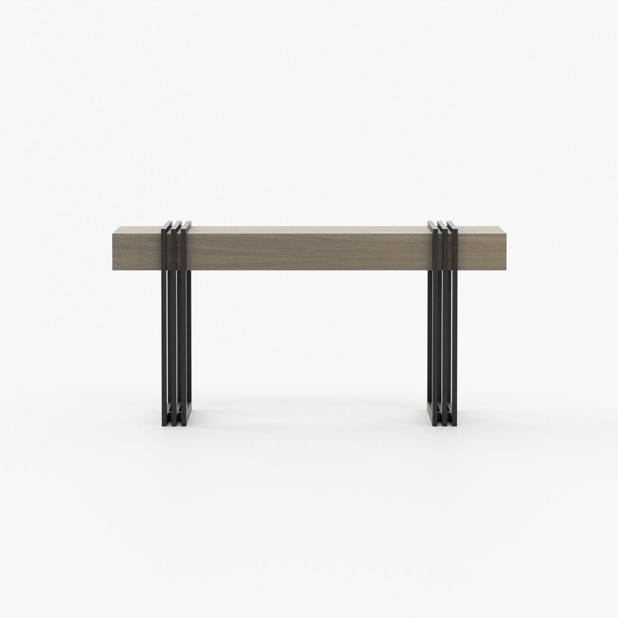 Laskasas EVELYN Console Table Aged Oak Veneer Matte - Araco Interiors