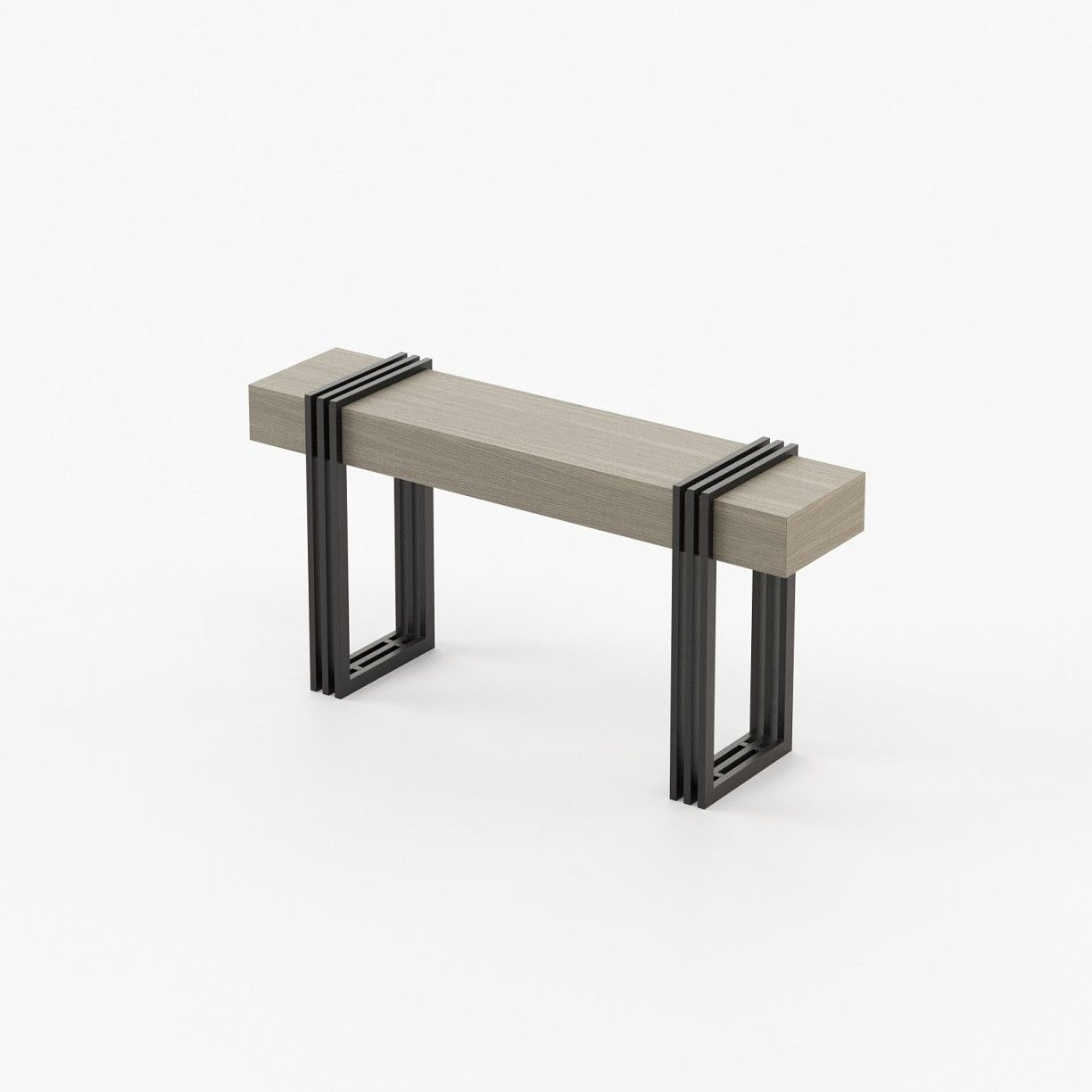 Laskasas EVELYN Console Table Aged Oak Veneer Matte - Araco Interiors