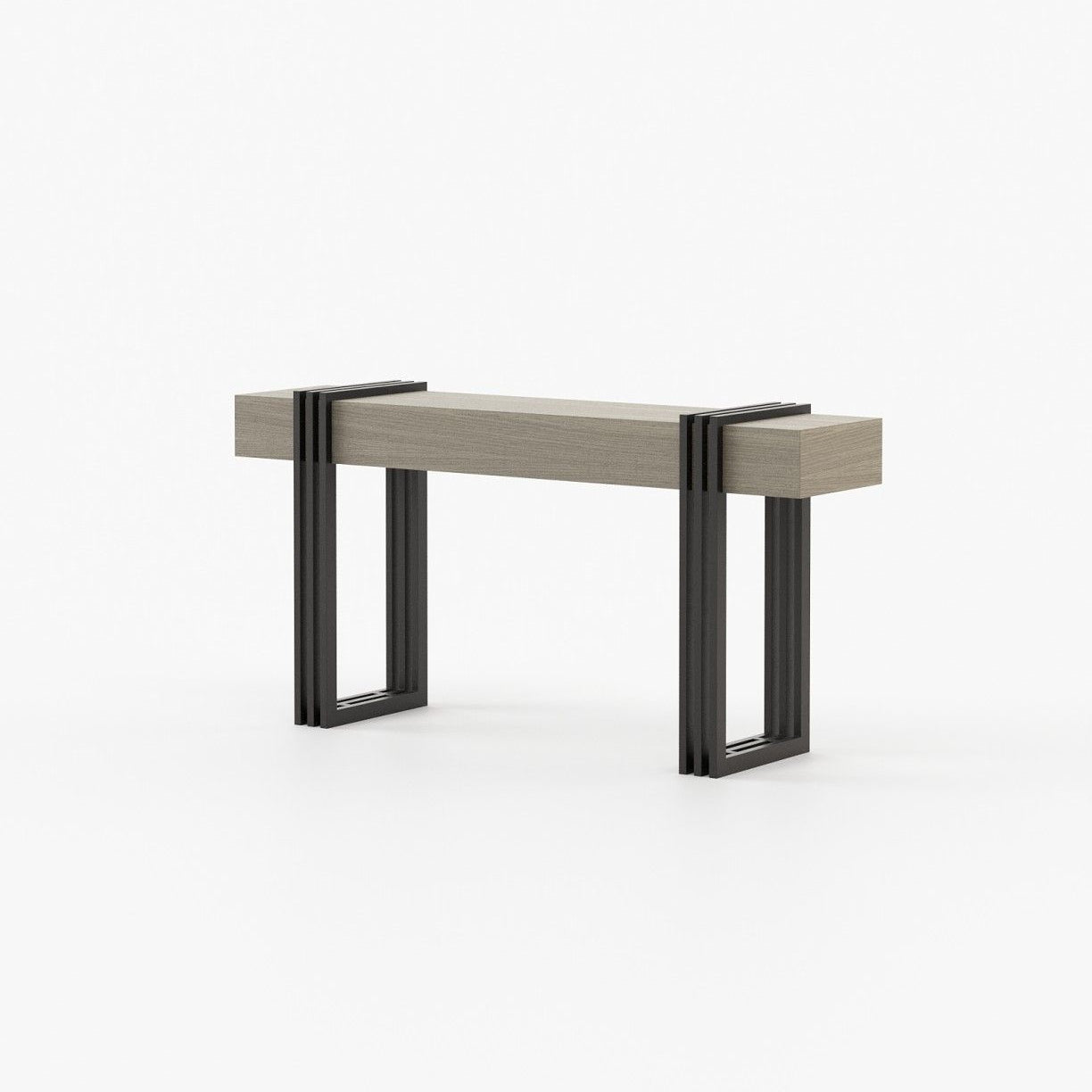 Laskasas EVELYN Console Table Aged Oak Veneer Matte - Araco Interiors