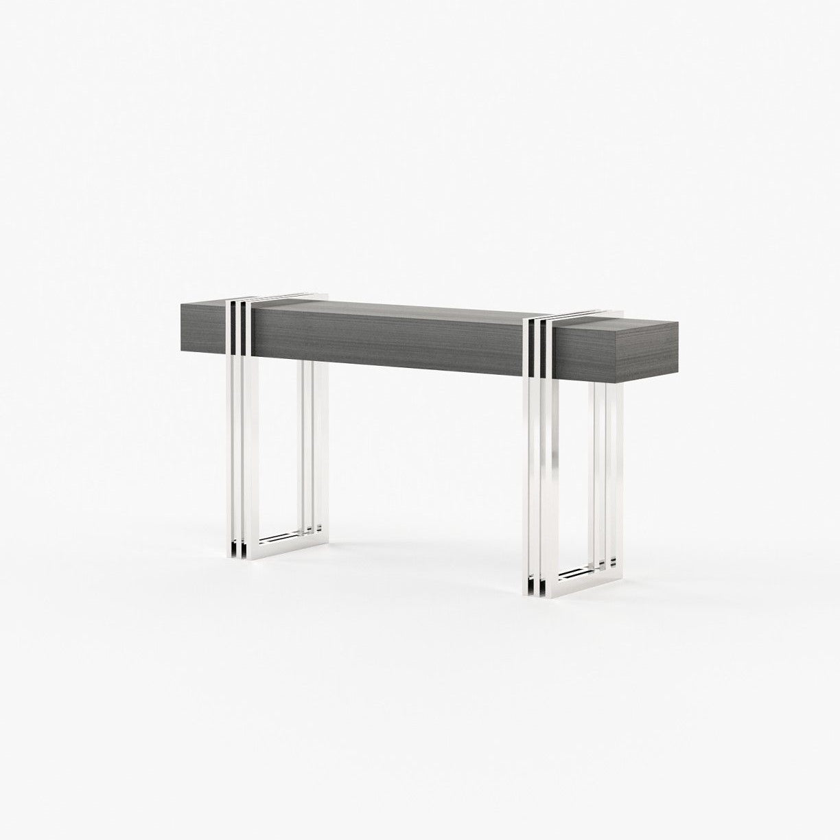 Laskasas EVELYN Console Table Grey Eucalyptus Veneer Matte - Araco Interiors