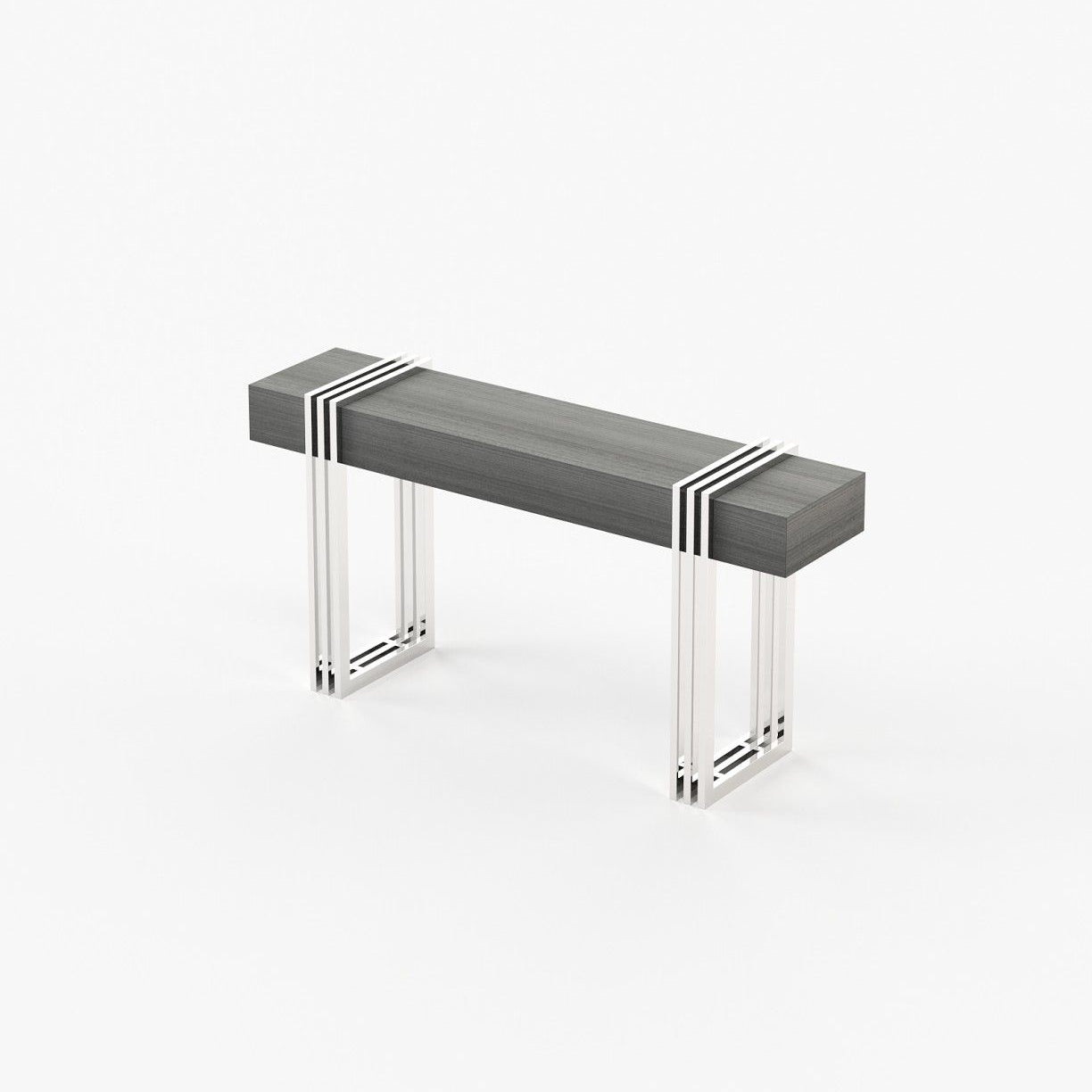 Laskasas EVELYN Console Table Grey Eucalyptus Veneer Matte - Araco Interiors