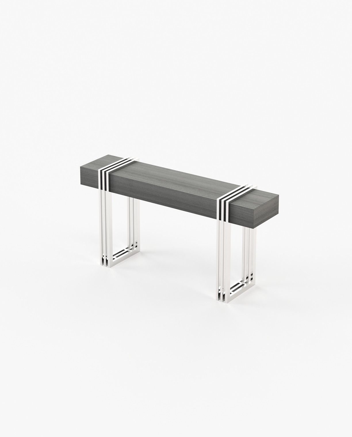 Laskasas EVELYN Console Table Grey Eucalyptus Veneer Matte - Araco Interiors