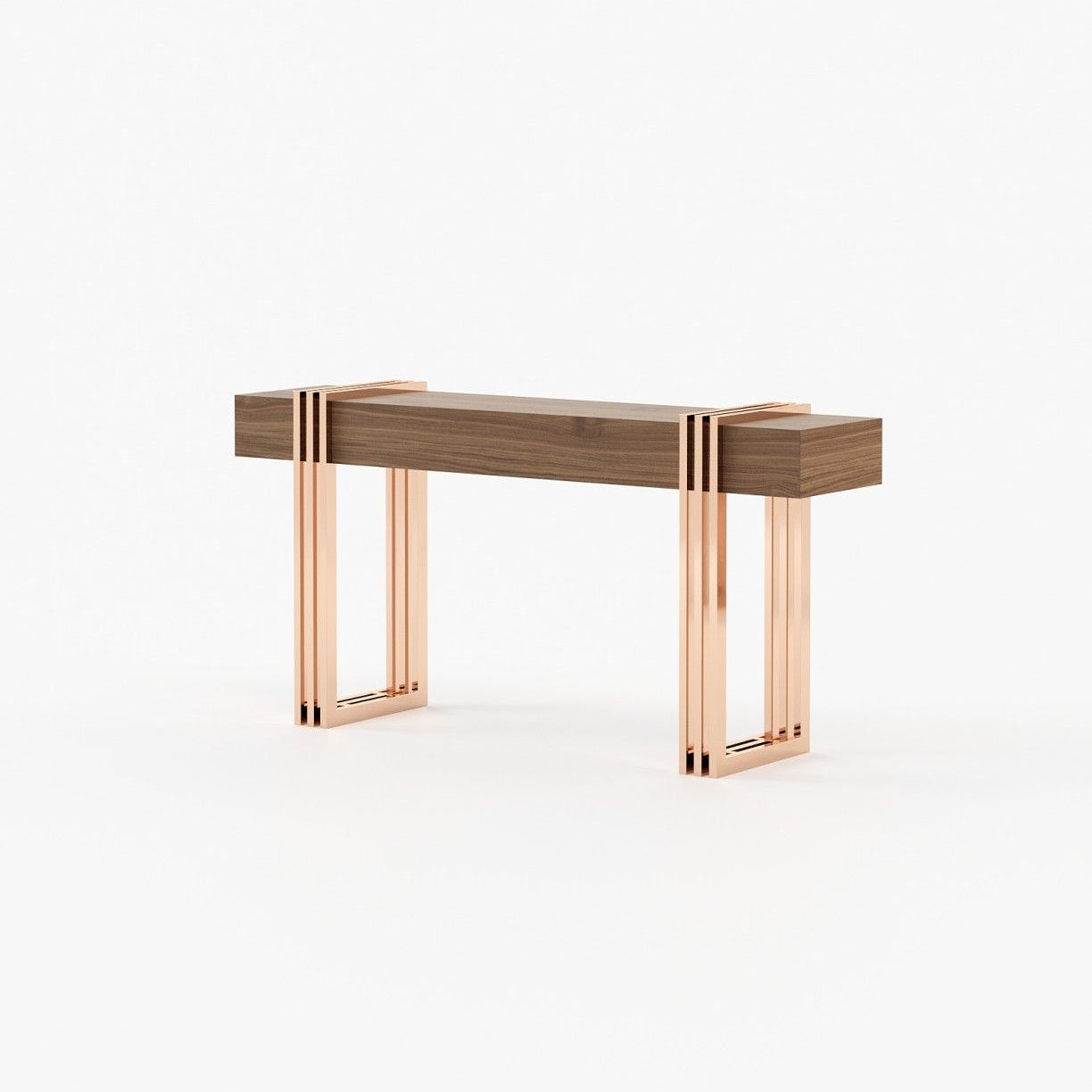 Laskasas EVELYN Console Table Walnut Veneer Matte - Araco Interiors