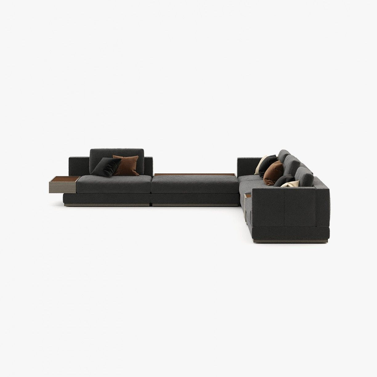 Laskasas FLETCHER armless small module Sofa Helsinki Black - Araco Interiors