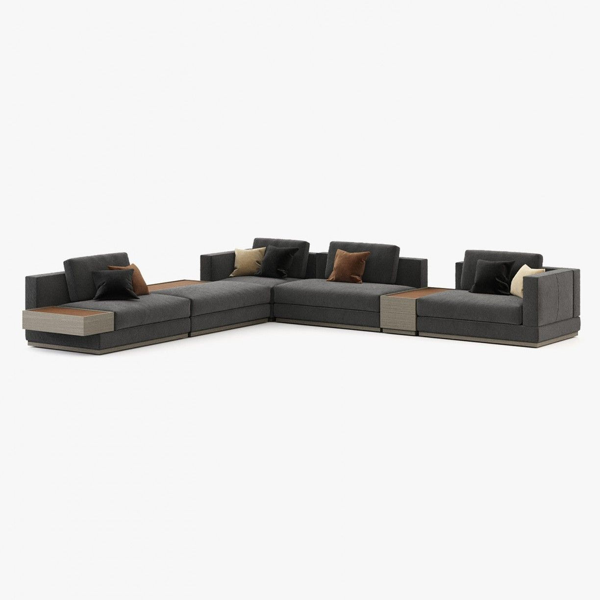 Laskasas FLETCHER chaiselongue large module Sofa Helsinki Black - Araco Interiors